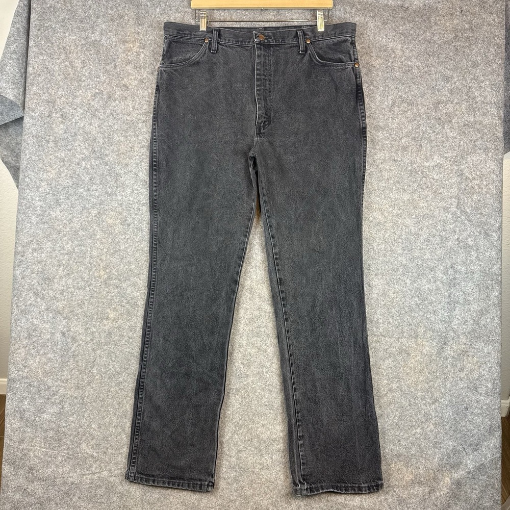 Vintage Wrangler Jeans Mens 38x34 Black 936WBK Western Rodeo Denim US Fabric - Picture 1 of 9